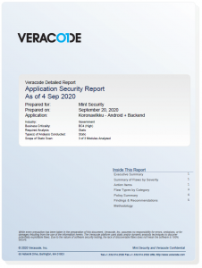 Veracode Koronavilkku report 4.9.2020